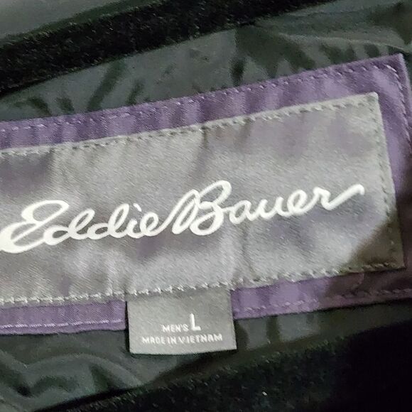 Men's Eddie Bauer Boundary Pass Down Purple Parka Puffer Jacket Size Large L NEW - Picture 7 of 16
